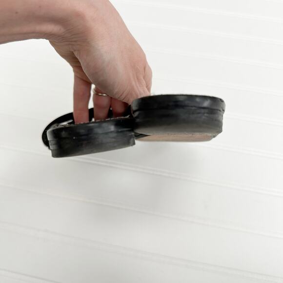 Saint Laurent Tribute Sandal Flat Mules Black Slides Smooth Leather - Picture 5 of 9